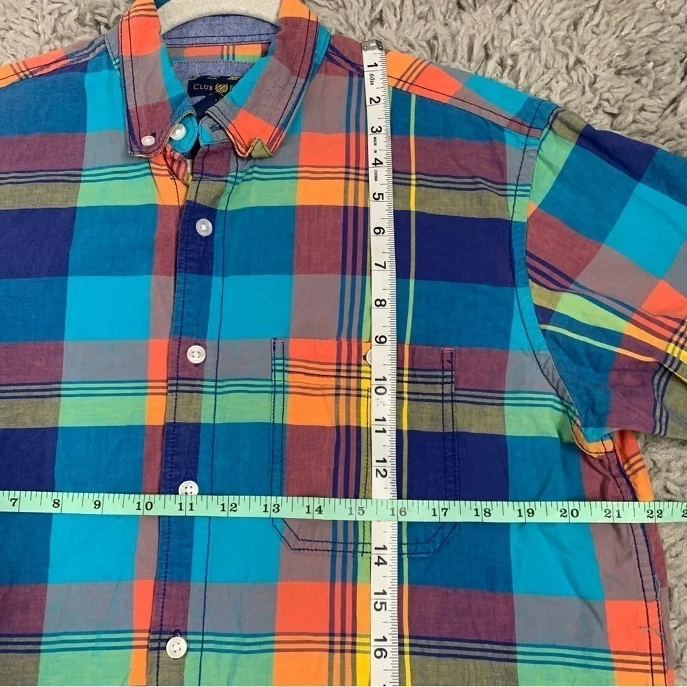Club Room Mens Plaid Casual Button Down T-Shirt - Picture 10 of 11